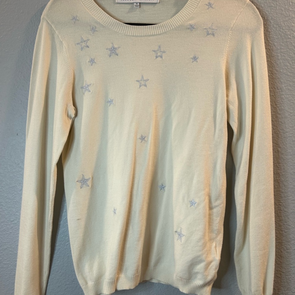 Rebecca Minkoff Cream Sweater with Star Details